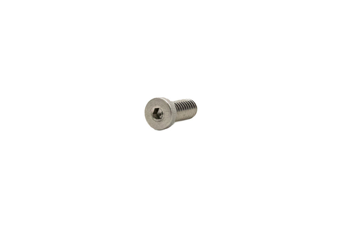 Low profile screw with a 1/4"-20 thread size, 5/8 inch length, and a hex socket drive for secure fastening.