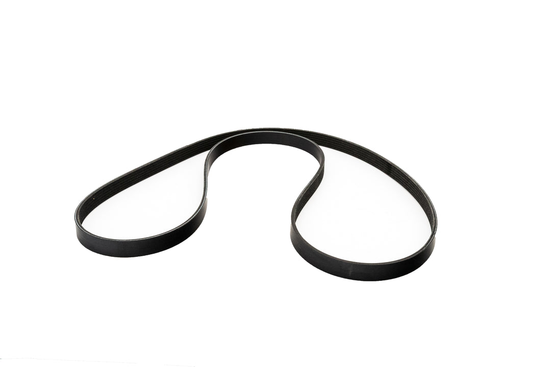 Black serpentine belt for Indmar 6.0 engine with alternator, designed for engine accessory drive.