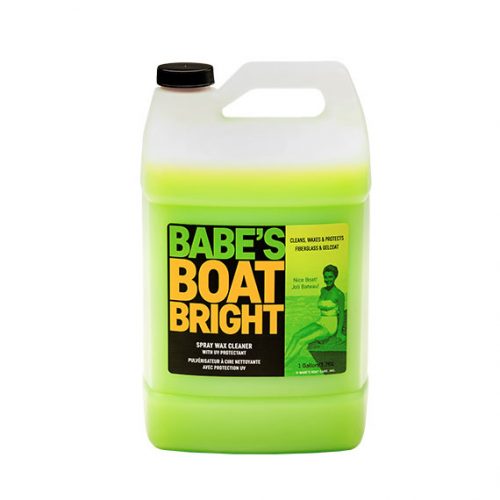 Large green and black bottle of Babe&