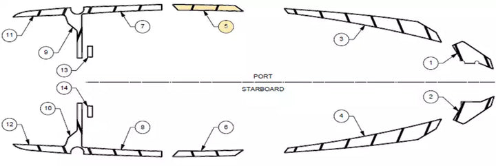 Diagram of the M240 top deck with soft grip, showing labeled parts and layout for assembly or maintenance.