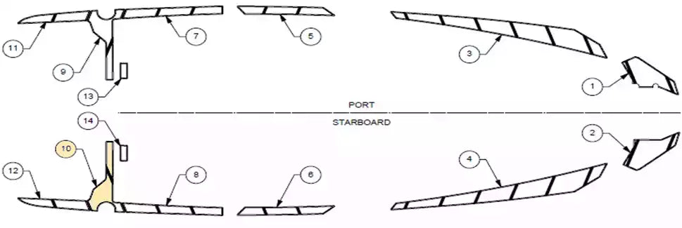 Diagram of the Soft Grip Top Deck-M240, showing detailed parts and layout of the firearm&