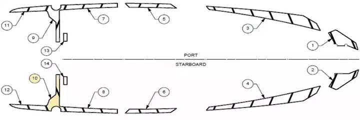 Diagram of the Soft Grip Top Deck-M240, showing detailed parts and layout of the firearm&