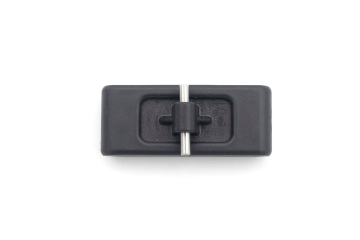 PTM Gen2 Clamp Wake Feet, black rectangular device with metal pin and adjustable clamp for securing equipment.