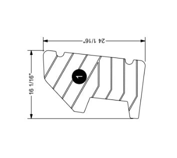Gray rear hatch pad kit for PORT models, fits 2017-2019, with dimensions 24 1/16 inches by 16 11/16 inches.