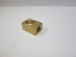 Brass banjo fitting UFP single line for fluid connections, compact and durable industrial component.